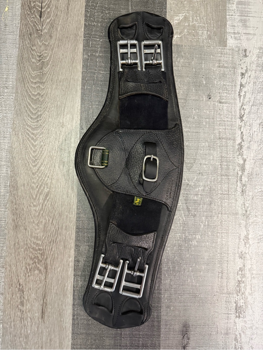 Devoucoux Black Padded Anatomic Short Dressage Girth Elastic - Size 40